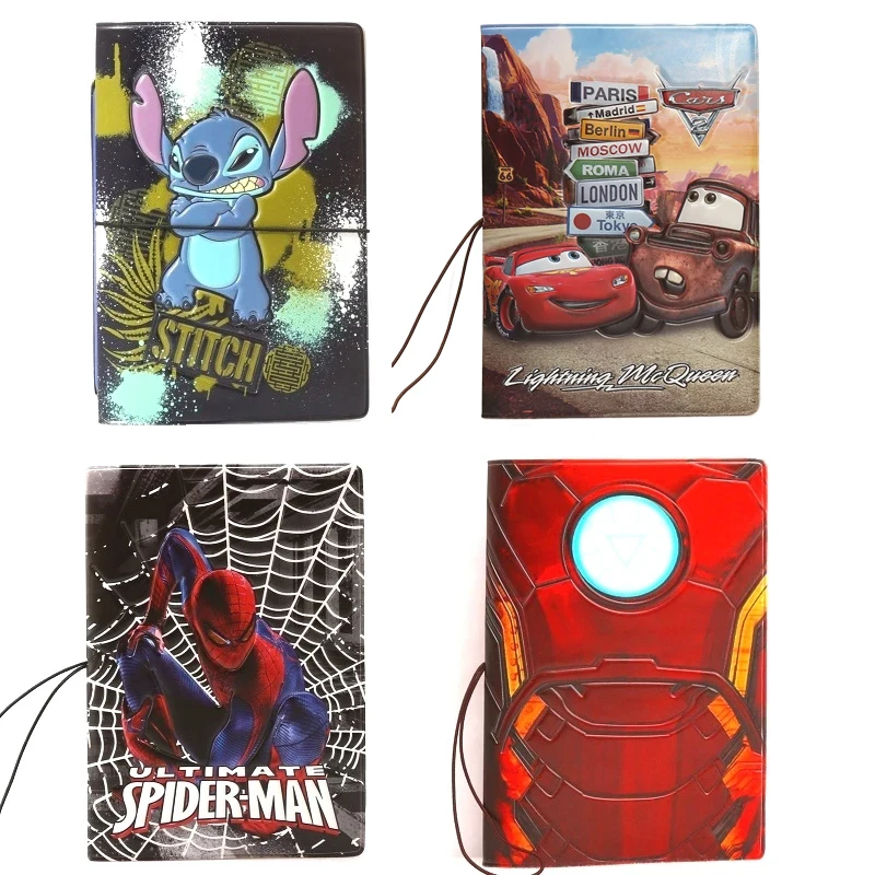 Disney Cartoon Pu Passport Cover Frozen Elsa Mickey Winnie Cartoon Print Girls Boys Id Card Holder Biglietto Da Viaggio Custodia Per Passaporto