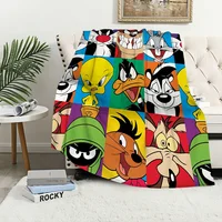 Cartoon Cute Blanket Plush Nap Sofa rug for Living L-LooneyS Room Warm Office T-Tunes Bedroom Birthday Home Travel Kid Gifts 1
