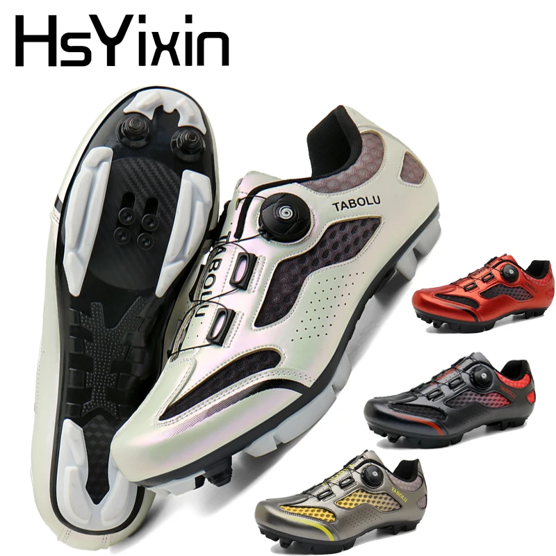 Men Mountain Bike Unisex Shoes Self-locking Road MTB Shoes Breathable Ultra-light Professional Cycling Sneakers 39-46 Bicycle cycling shoes