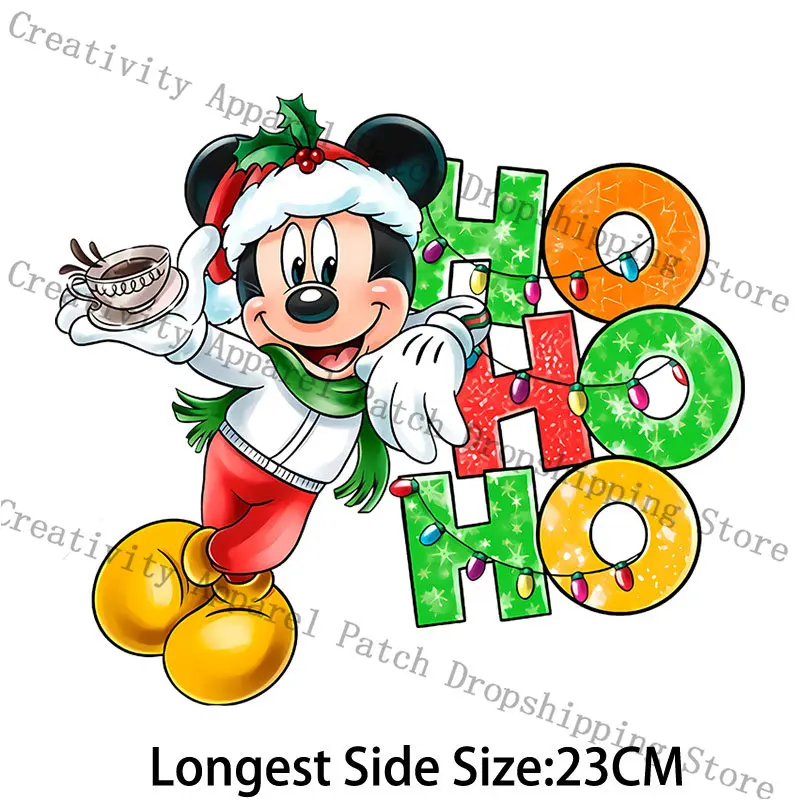 Christmas Iron Transfers Shirts  Stickers Clothing Iron Mickey Disney -  Disney Iron - Aliexpress