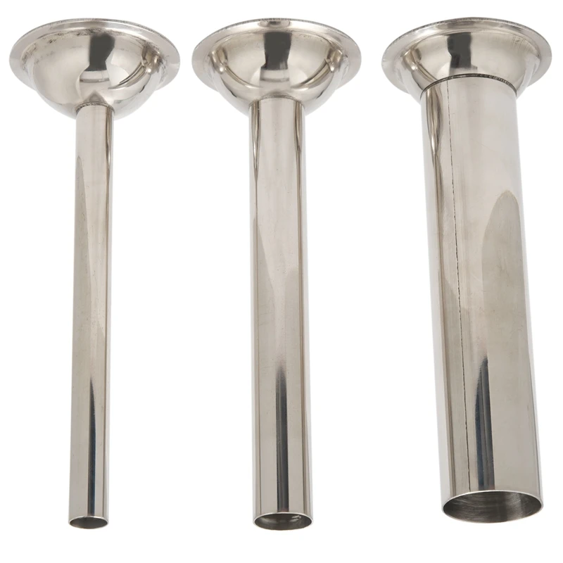 

3Pcs Stainless Steel Sausage Stuffer Filling Tubes Funnels Nozzles Spare Parts Filler Tube, Base Diameter:58Mm