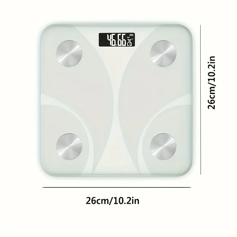 1pc Smart Weight Scale Digital Weighing Machine Body Fat BMIMeasurement Body Composition Analyzer For Home Bathroom