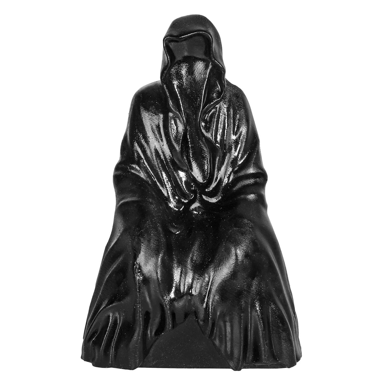 Hand Carved Black Obsidian Witch Resin Figurine Healing Stone Statue For Desktop Ornaments Home Decor blue orgonite pyramid reiki healing orgone pyramide emf protection yoga meditation tool room decor home ornaments gift