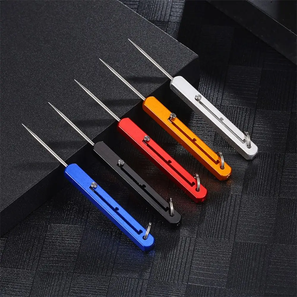 Outdoor Picnic Push-pull 3 Gear Titanium Toothpicks Metal Pocket Toothpick Fruit Pick