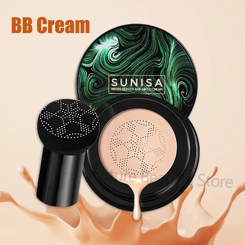 

BB Cream CC Air Cushion Firming Moisturizing Liquid Foundation Concealer Whitening Cream For Facial Cosmetics Mushroom Head Puff