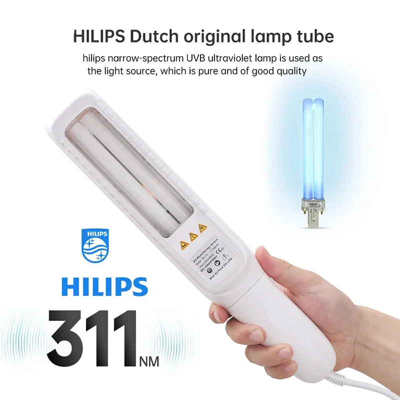 308nm UVB Ultraviolet Phototherapy Lamp Instrument for Vitiligo Psoriasis Skin Treatment and Therapy Treatment Light 4