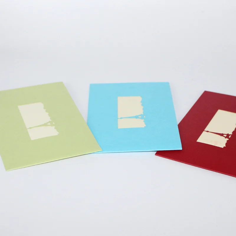 La Tour Eiffel Tower Handmade Creative Kirigami & Origami 3D Pop UP Greeting & Gift Cards CD007