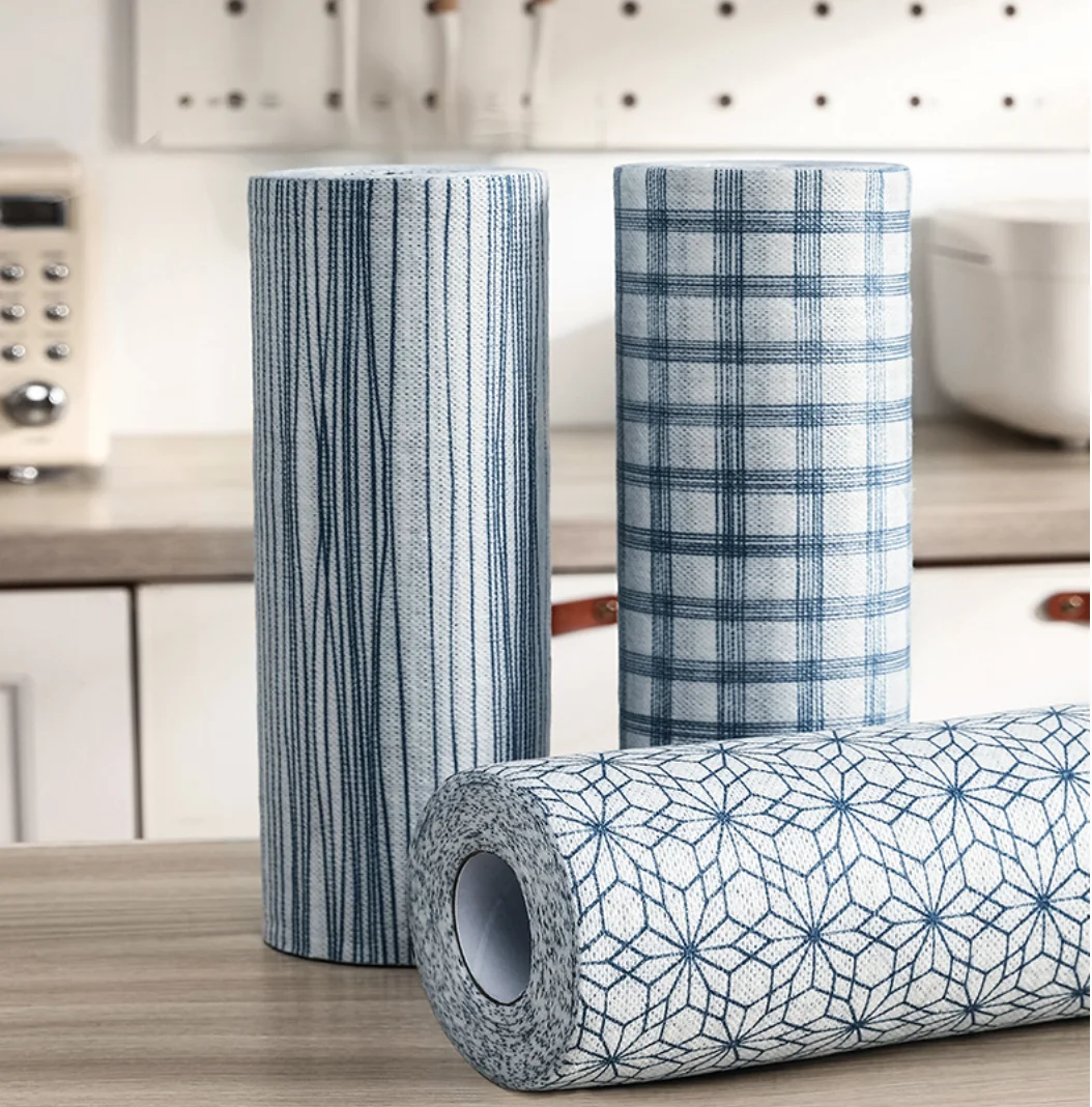 

Disposable Cleaning Cloths Wipe Roll Dish Wash Cloths Cleaning Washcloth Towel for Kitchen Bathroom Furniture and Car