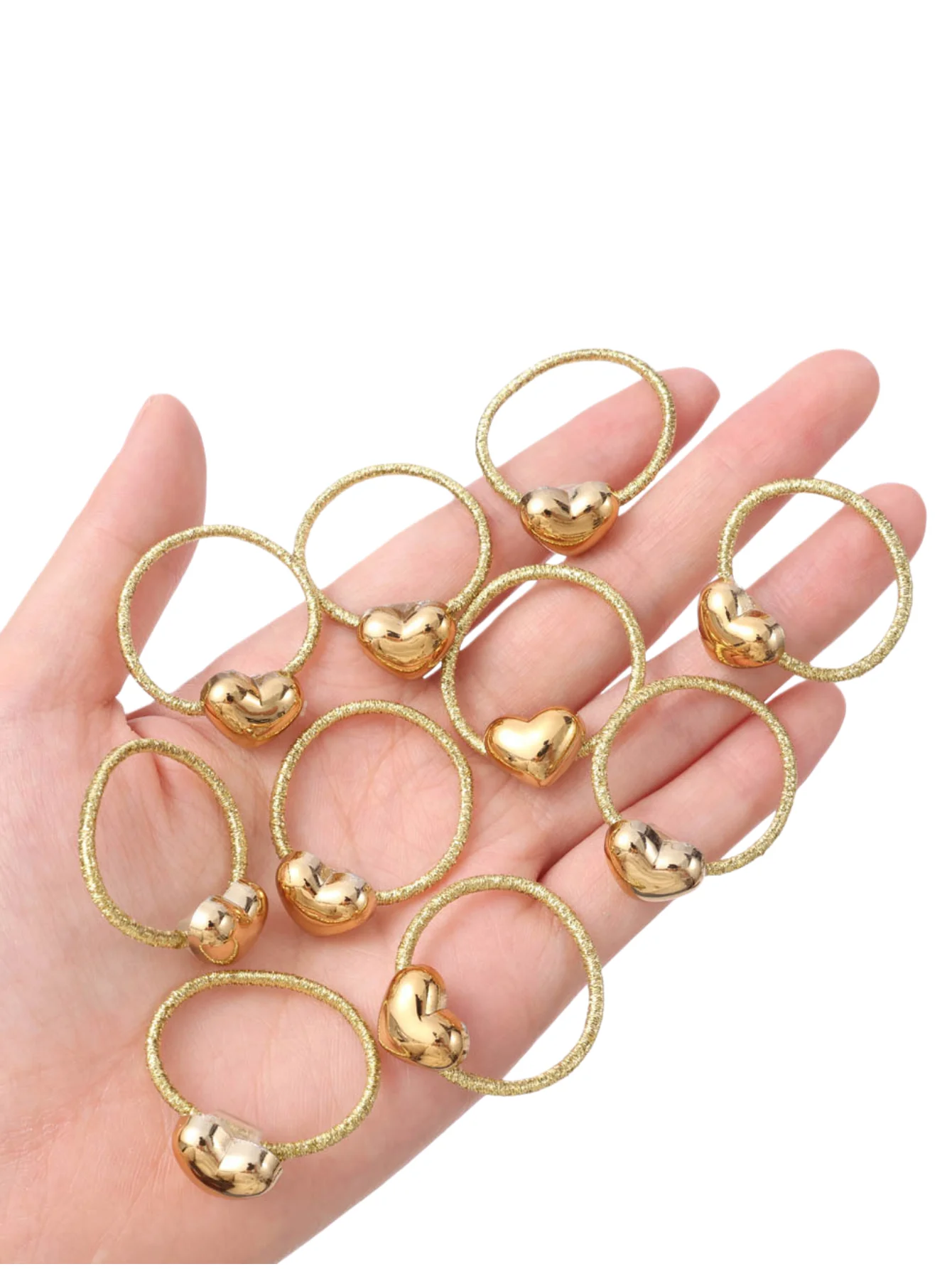 Pack of 10 Glittery Princess Hair Ties for Baby Girls – Sweet, Durable & Gentle on Thin Hair