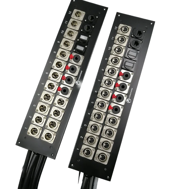 

Customized 12 Way 24 Way Stage Recording Studio Xlr Junction Box, Yongsheng Original Xlr Wall Plug-In Hub