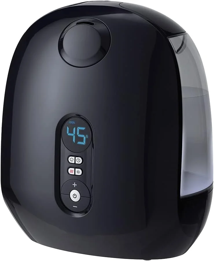 

Humidifier \u2013 Large Air Humidifiers for Bedroom, Plants \u2013 Top-Fill Dual 3.8L Water Tanks with Cool and Warm Mist, Essen