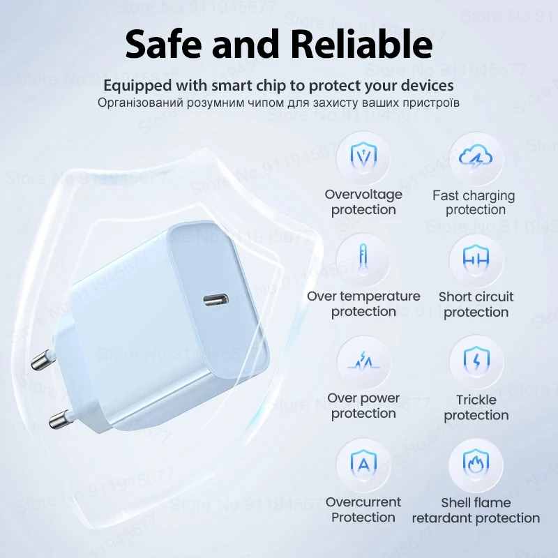 20W Quick Charger iPhone 11 14 13 12 Pro Max Plus Mini X XR XS USB C Charge iPad Air Pro Fast Charging Phone Accessories power charger