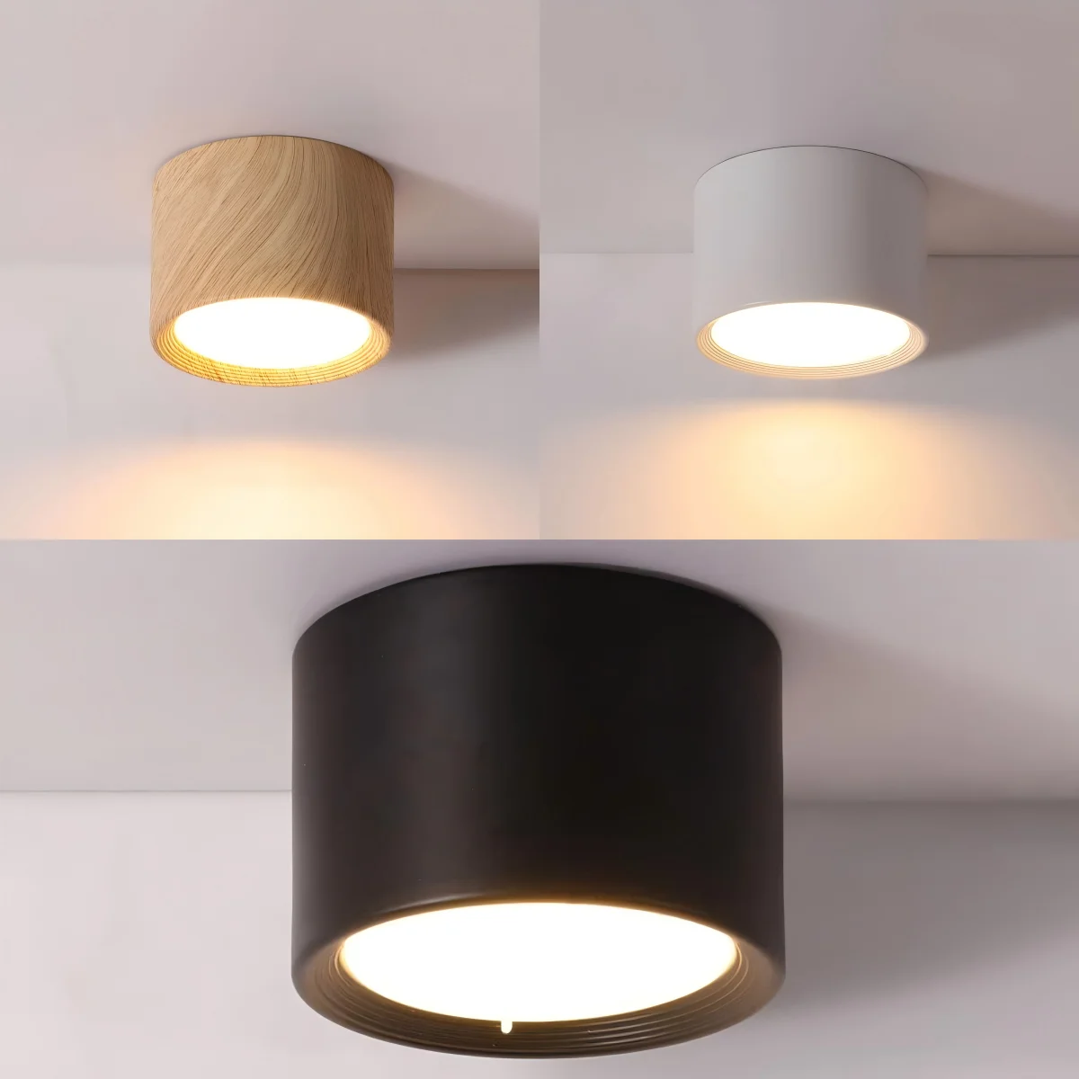 220V Downlight, Wooden Ceiling Lamp, Indoor Decor Lamps, Room Lighting, Living Room Corridor LED Down Lights for Street Bedroom - 2