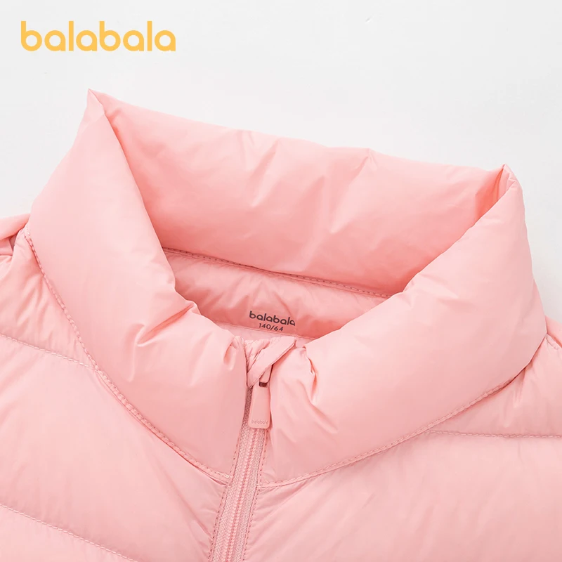 Balabala Toddler Unisex Boy Girl Down Vest Vest Winter Parent-Child Lightweight Solid Color