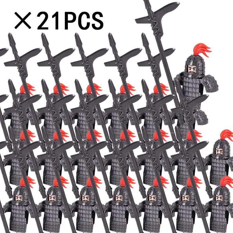 

21PCS Medieval Military Soldiers Army Figures Armor Guard Warriors Archer Knights Building Blocks Bricks toys for kid gifts