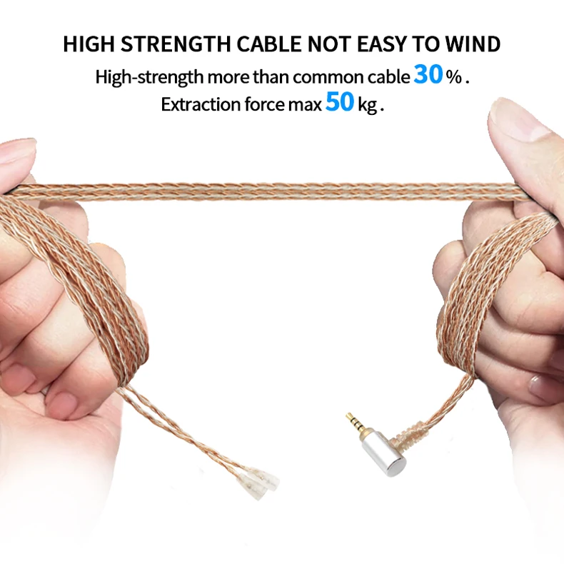 8 Core Silver Plated 2.5 3.5 4.4mm Balanced Cable To 2pin Connector Upgrade Cable For Sennheiser IE8 IE80 IE8i IE80S Earphone
