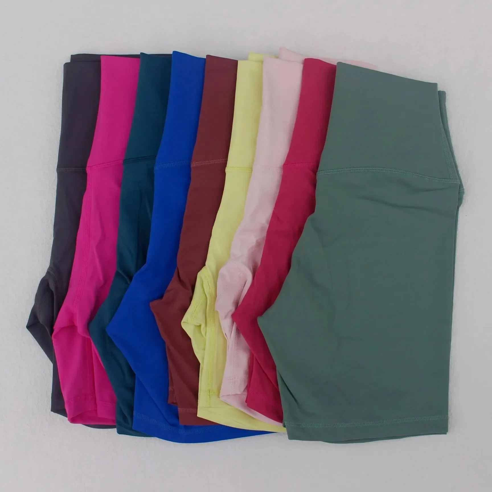 Short tights yoga workout fitness gym shorts push up running women 8 inch nylon fabric Sporty leggings woman Sportswear