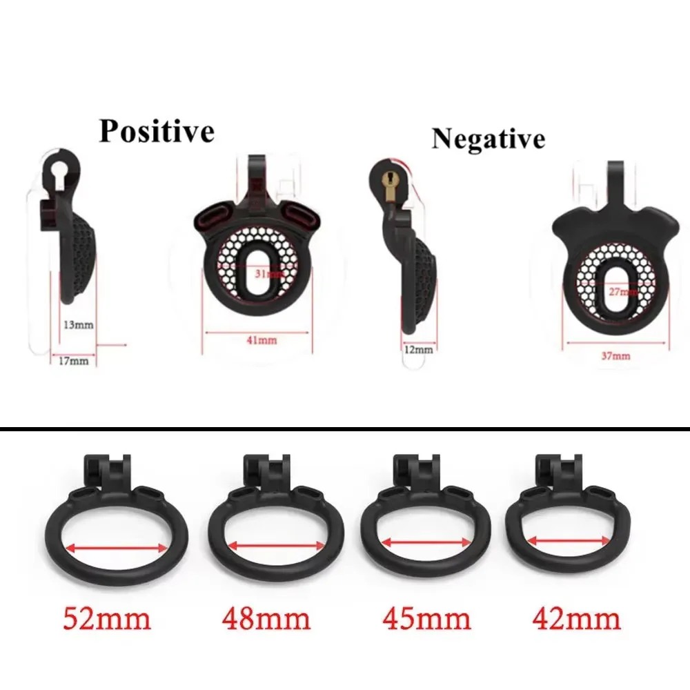 Positive/Negative chastity cage With small/medium urethral plug Lightweight 4 sizes Cock rings Penis lock Sex toys for sissy