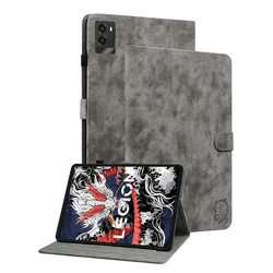 Luxury PU Leather Adjustable Stand Cover - Soft TPU Back Case for Legion Y700 2025 (Grey)