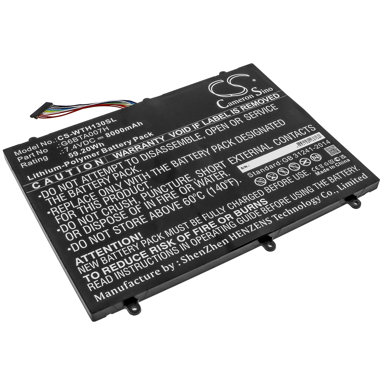 

Battery for Wacom Cintiq Companion 2, DTH-W1300 7.4V