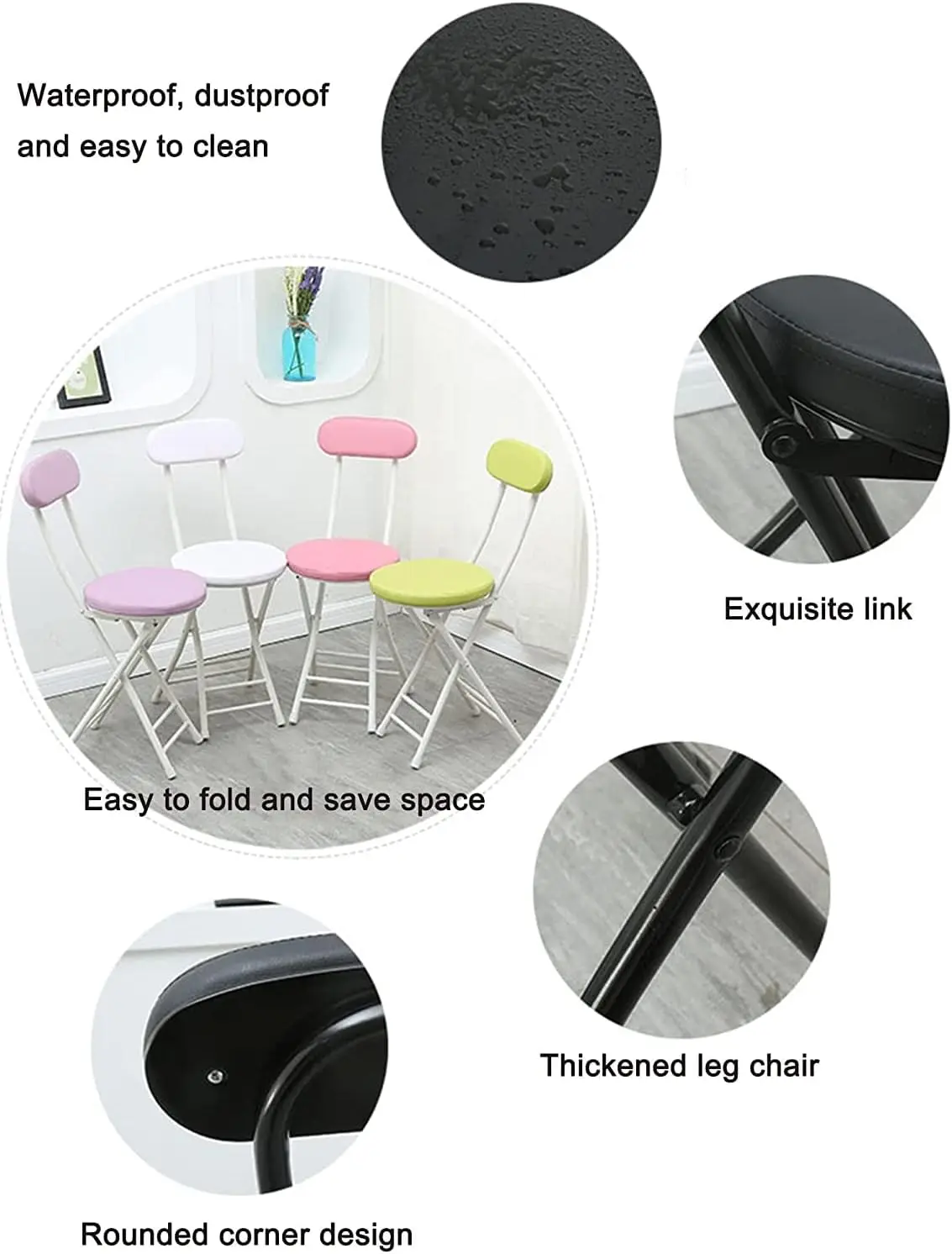 Folding Chairs, Stools, Portable Home Dining Chairs