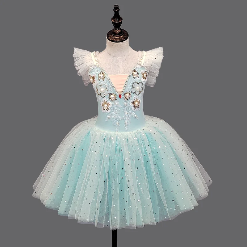 Children's Ballet Skirt, Girls' Dance Skirt, Sequin Dress, Children's Dance Skirt, Collective Program Performance Clothing 5