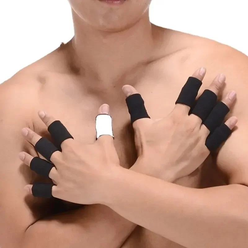 1Pcs/Set Finger Protection Arthritis Support Finger Guard Outdoor Sports Basketball Volleyball Elastic Sleeves Elastic