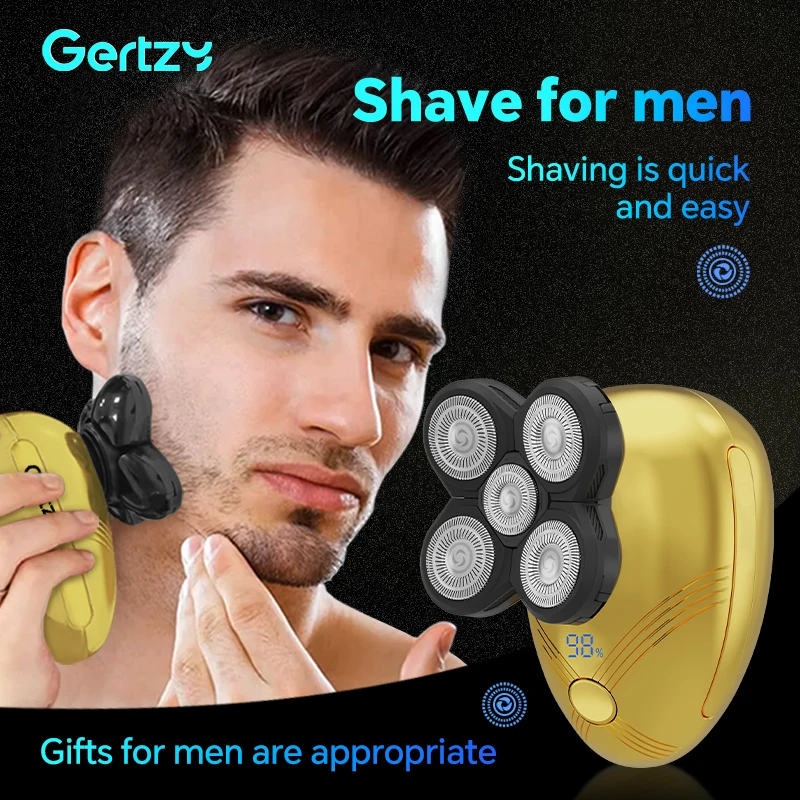 Men's 5-in-1 electric shaver 5 rotating blades USB charging multifunctional personal beauty set