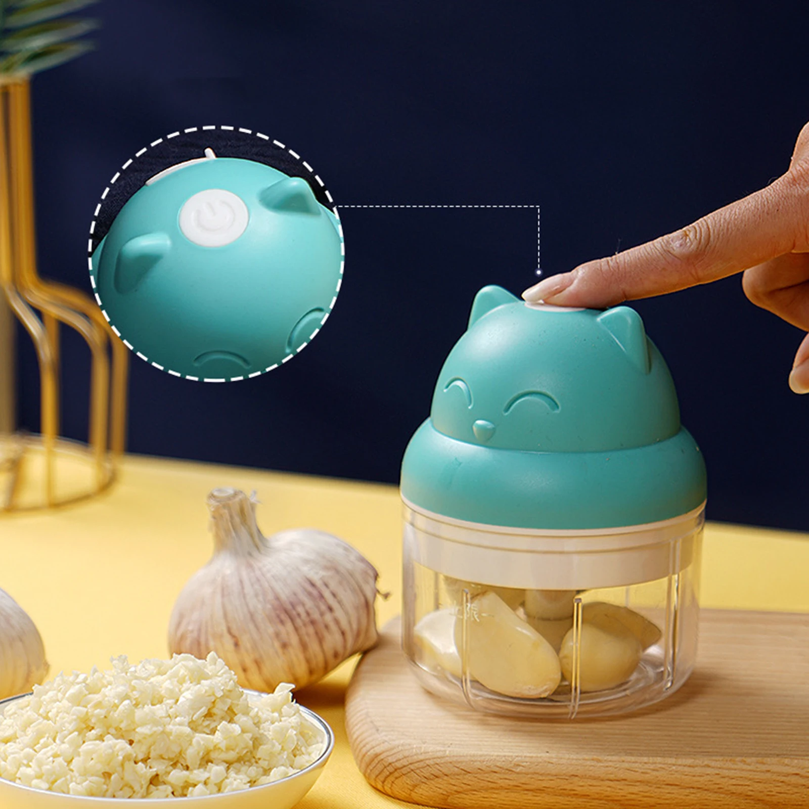 Electric Garlic Beater Ginger Chili Vegetable Masher Machine Electric