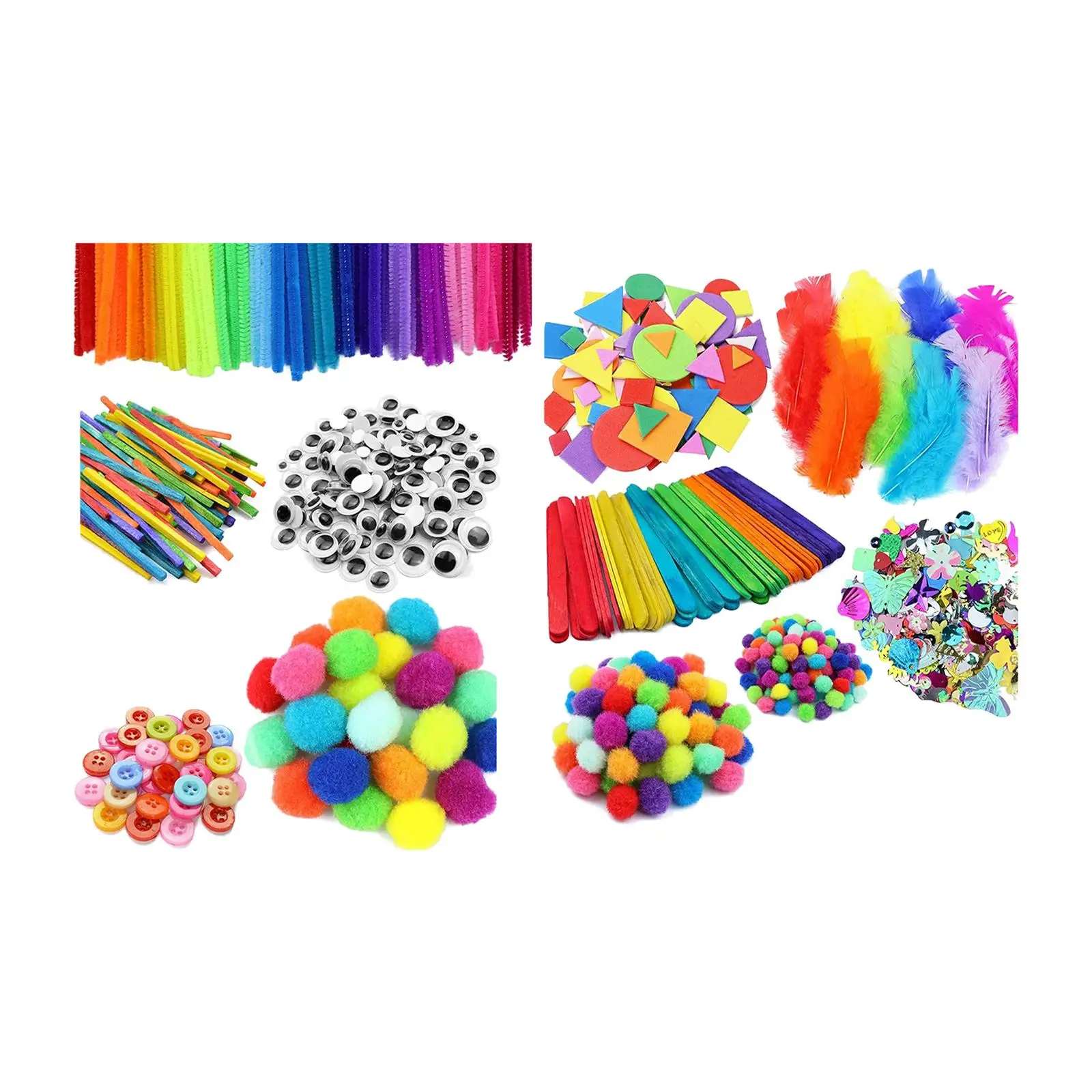 

1000 Pieces Crafts for Kids Ages 4-8 Birthday Gifts Boys Girls Educational Toys for Kindergarten Party Favors Crafting Project