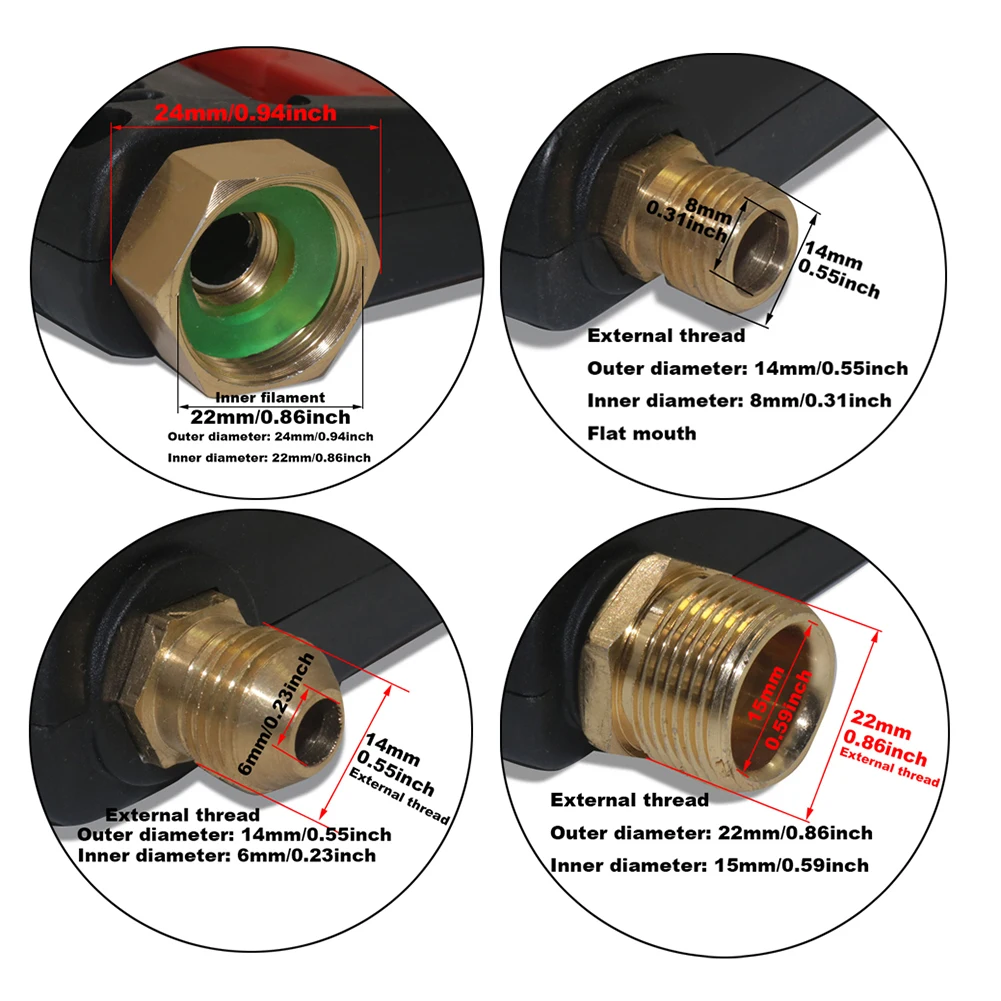 Pure Copper Valve Element For High-Pressure Washing Machine Car Washing Water Gun Car Washing Water Gun Head Union Quick Plug 6