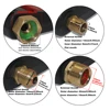 Pure Copper Valve Element For High-Pressure Washing Machine Car Washing Water Gun Car Washing Water Gun Head Union Quick Plug 6