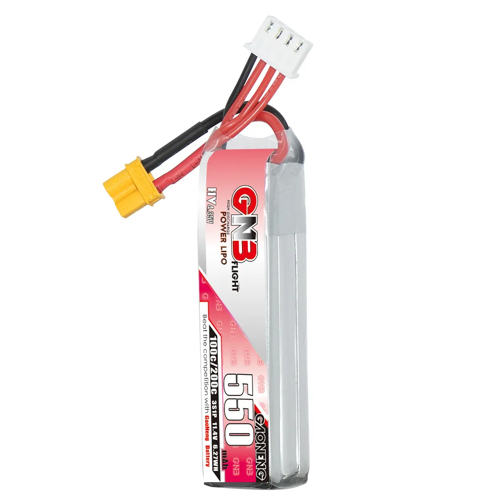 RC Drone Battery GNB HV 11.4V 550mAh 100C/200C Lipo With XT30 3S for RC Helicopter Quadcopter FPV Racing Drone