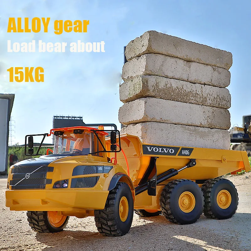 Large RC truck 1:20 Double E E591 A40G Rc Dumper Alloy Cars Trucks Remote Control Car Tractor Articulated Dump Engineering Car 3