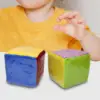 2 Pieces 4Inches Playing Game Dices with Clear Pockets Plush Square Dice Learning Dice Set for Ages 3+ Teaching Aid Party Favors 1