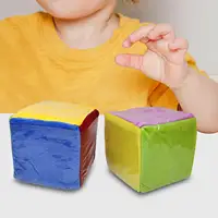 2 Pieces 4Inches Playing Game Dices with Clear Pockets Plush Square Dice Learning Dice Set for Ages 3+ Teaching Aid Party Favors 1