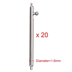 20 - Pack Stainless Steel Quick Release Spring Bars - Precision Strap Pins (15mm - 1.8mm - 20PCS)