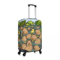 Custom A Pond Full Of Capybara Luggage Cover Cute Suitcase Protector Covers Suit For 18-32 inch 2