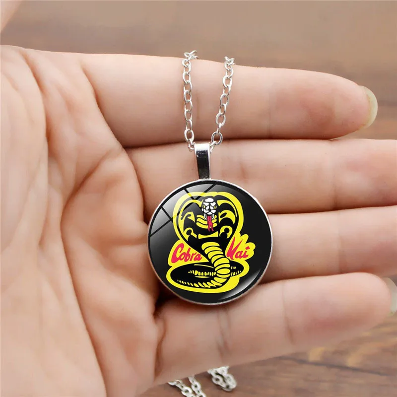 3 Styles TV Cobra Kai Necklace Daniel LaRusso Movie The Karate Kid Cosplay Props Metal Pendant for Kids Adults Accessories Gifts funny halloween costumes
