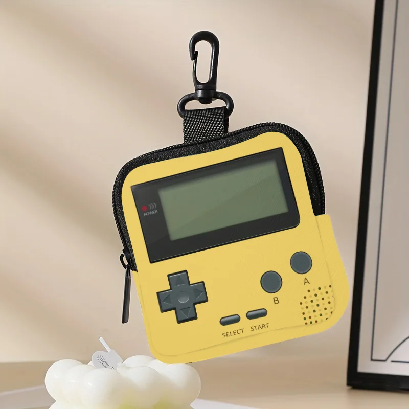 Game Console Printed Coin Purse Artificial Leather Zipper Storage Bag Multifunctional Mini Earphone Case