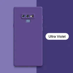Custodia per telefono in silicone liquido quadrato originale, resistente agli urti con protezione per l'obiettivo - Morbida e durevole