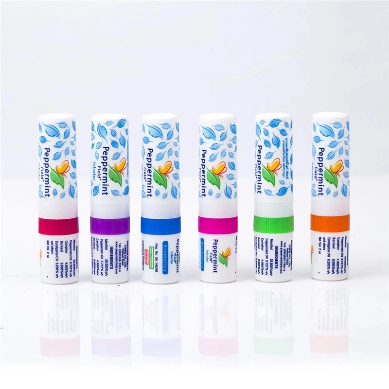 Nasal Inhaler 6Pcs Thailand Nasal Inhaler Prevent Sunstroke Anti-influenza Relieve Motion Sickness Aromatic Peppermint Inhaler Anti-influenza