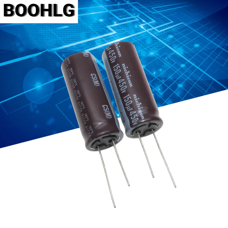 5PCS original 150UF 450V electrolytic capacitor 450V 150UF 18X45 CS high frequency and low resistance