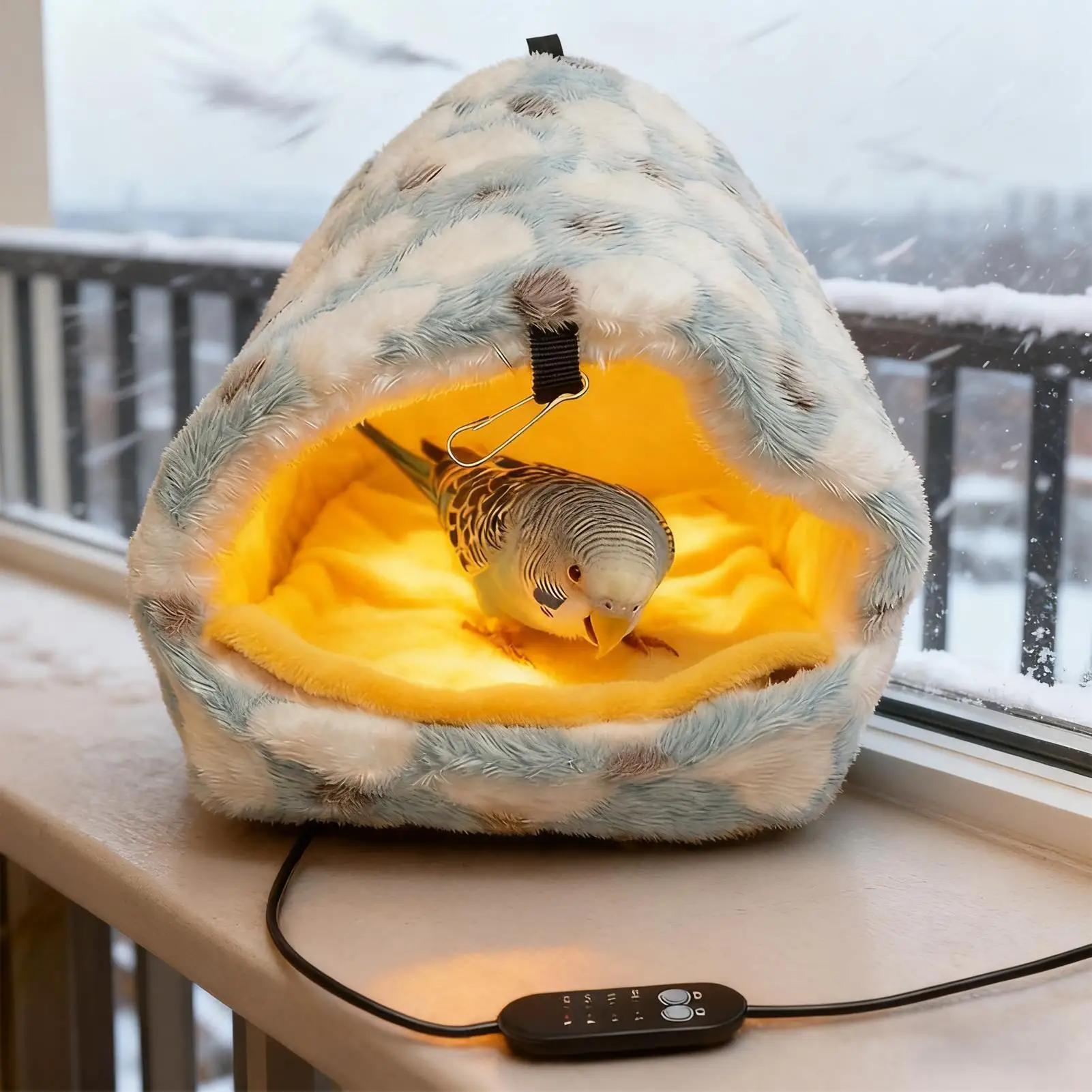 Bird Heater For Cage Plush Cave Bed Pet Supplies Parrot House For Lovebird Conure Canary Bunny Guinea Chinchilla Parakeet