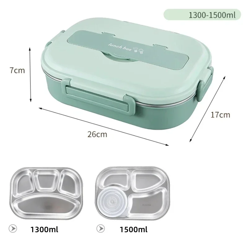 Stainless Steel Thermal Lunch Box for Kids with Spoons and Chopsticks