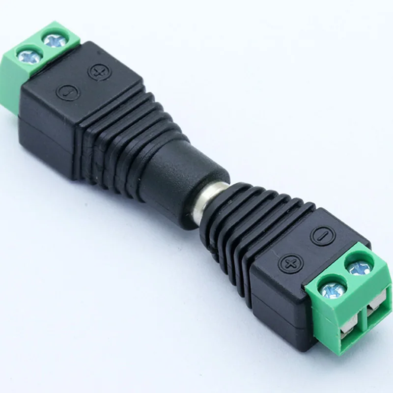 Power plug 10Pcs 12V 2.5 x 5.5mm 5.5*2.5mm DC Power Male Plug Jack Adapter Connector Plug for CCTV single color LED Light