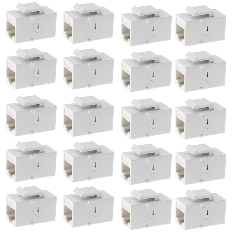 

Ethernet Keystone Coupler, 20Pack Cat6 RJ45 Keystone Jack Inline Female Connectors