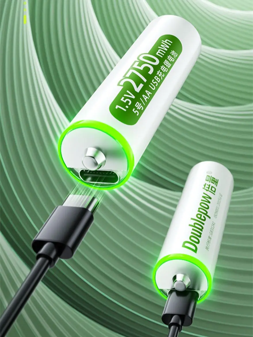 1.5V AA 2750mWh com cabo Tipo C para carregamento rápido
