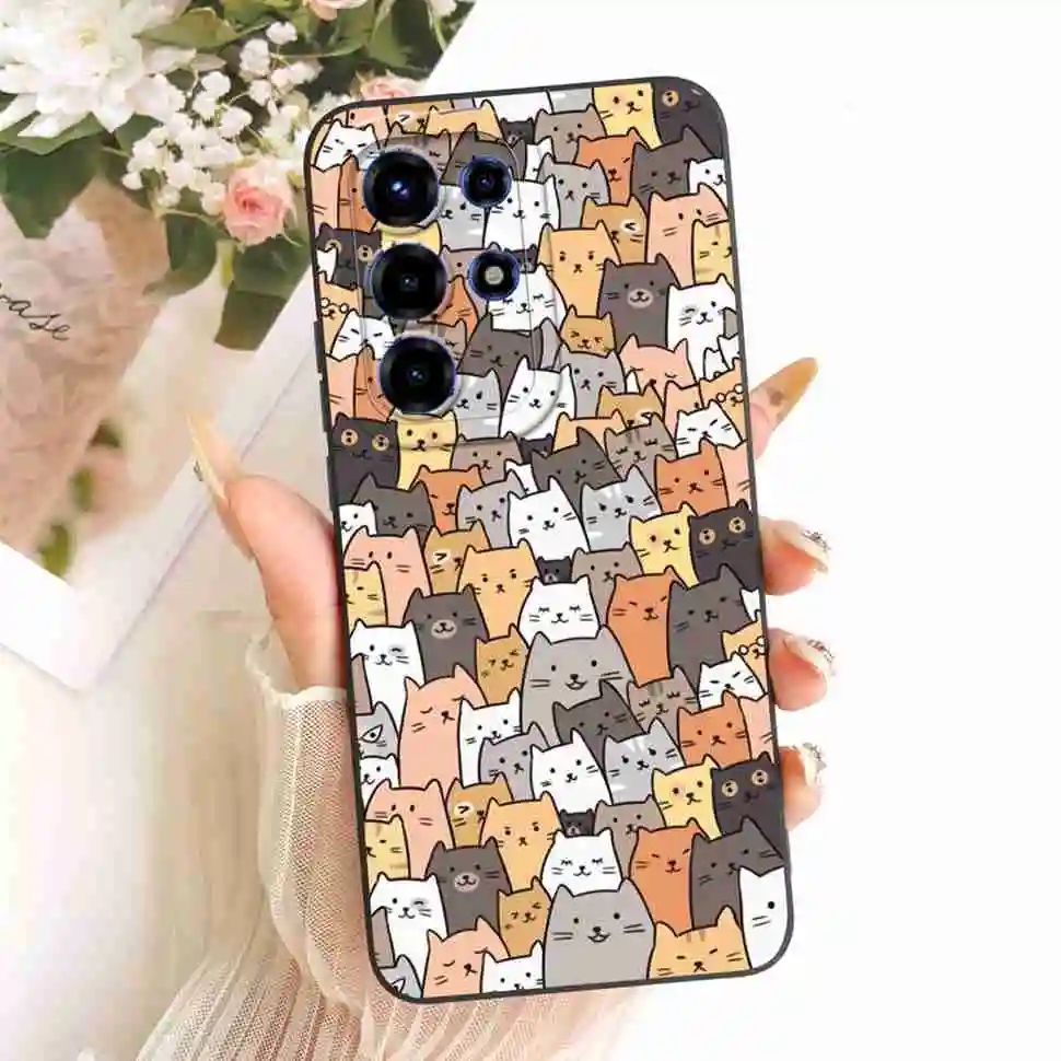 Floral Silicone Soft Shockproof Back Cover Case