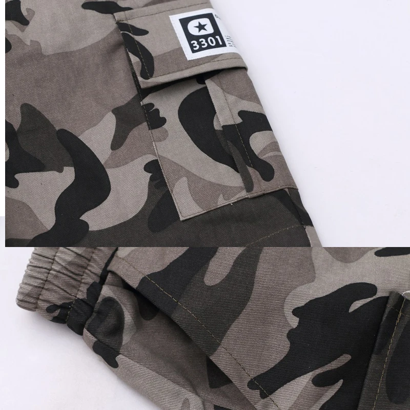 Nieuwe Grote Jongens Shorts Voor Zomer Camouflage Losse Broek Tienerbroek Broek Katoenen Zwarte Broek Mode Kinderkleding 2-16 Jaar